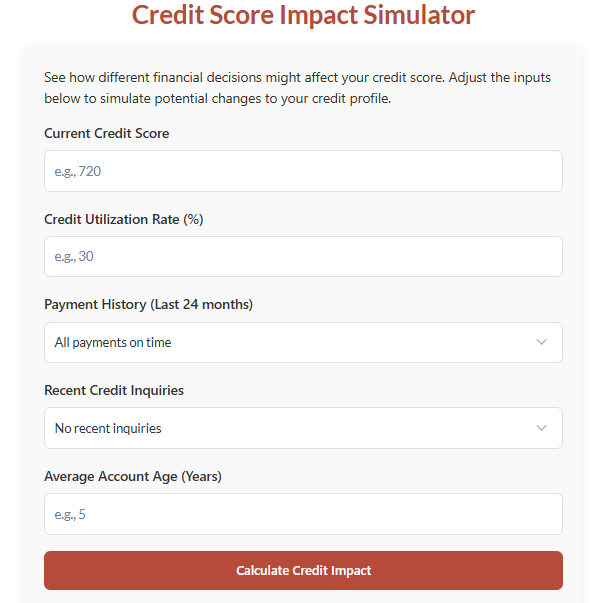 Credit Score Impact Simulator