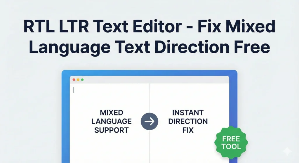 RTL LTR Text Editor - Fix Mixed Language Text Direction Free 1 RTL LTR Text Editor