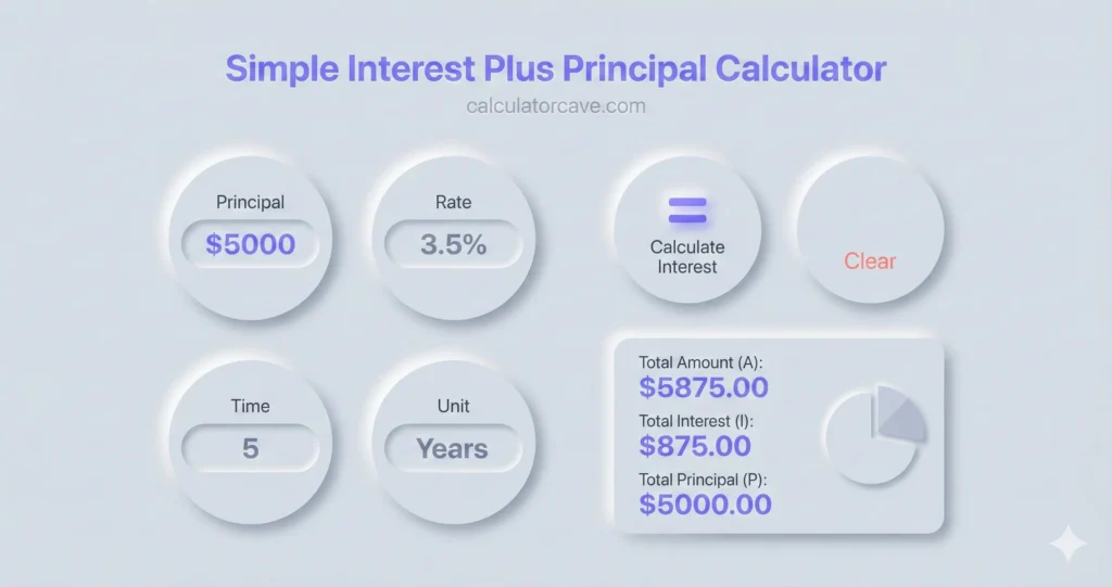 Simple Interest Plus Principal Calculator 1 Simple Interest Plus Principal Calculator